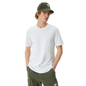 Koton 3SAM10182HK 000 Beyaz Erkek Viskoz Jersey Basic Kısa Kollu O Yaka T-Shirt