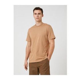 Koton 3SAM10183HK057 Bej Erkek T-Shirt