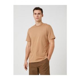 Koton 3SAM10183HK057 Bej Erkek T-Shirt
