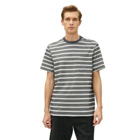 Koton 3SAM10189HK03K Gri Erkek T-Shirt