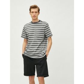 Koton 3SAM10189HK03K Gri Erkek T-Shirt