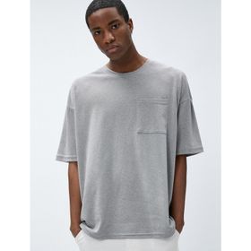 Koton 3SAM10265HK Gri Erkek T-Shirt
