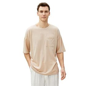 Koton 3SAM10265HK057 Bej Erkek T-Shirt