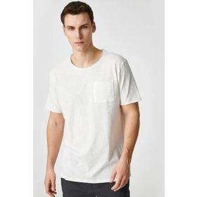 Koton 3SAM10281HK Ekru Erkek T-Shirt
