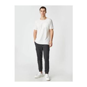 Koton 3SAM10281HK Ekru Erkek T-Shirt