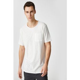 Koton 3SAM10281HK Ekru Erkek T-Shirt