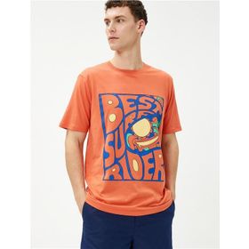 Koton 3SAM10308HK 214 Turuncu Erkek T-shirt