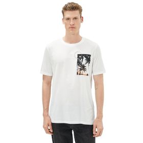 Koton 3SAM10338HK Kırık Beyaz Erkek T-shirt