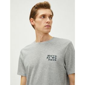 Koton 3SAM10355HK024 Gri Erkek T-Shirt