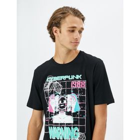 Koton 3SAM10437HK Siyah Erkek T-shirt