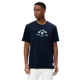 Koton 3SAM10447HK Lacivert Rick and Morty Lisanslı Erkek T-shirt