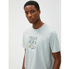 Koton 3SAM10458HK Gri Erkek T-Shirt