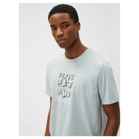 Koton 3SAM10458HK Gri Erkek T-Shirt