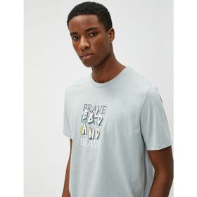 Koton 3SAM10458HK Gri Erkek T-Shirt