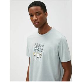 Koton 3SAM10458HK Gri Erkek T-Shirt