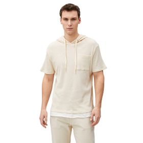 Koton 3SAM10470HK Ekru Erkek T-shirt