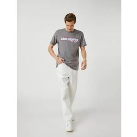 Koton 3SAM10608HK Gri Erkek T-Shirt