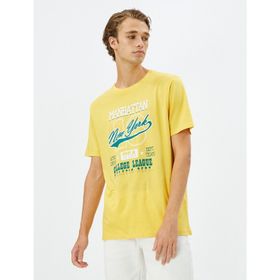 Koton 3SAM10800HK Sarı Erkek T-shirt