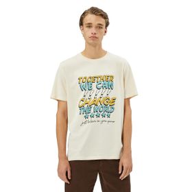 Koton 3SAM10803HK Ekru Erkek T-shirt