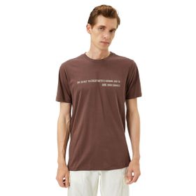 Koton 3SAM10805HK Kahverengi Erkek T-shirt