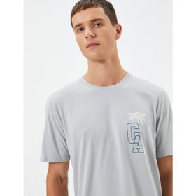 Koton 3SAM10811HK Gri Erkek T-shirt