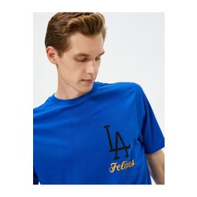 Koton 3SAM10834HK Lacivert Erkek T-shirt