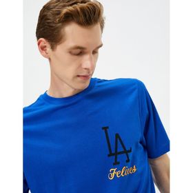 Koton 3SAM10834HK Lacivert Erkek T-shirt