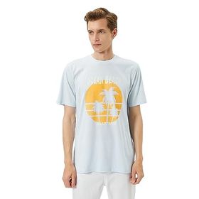 Koton 3SAM10848HK Mavi Erkek T-shirt
