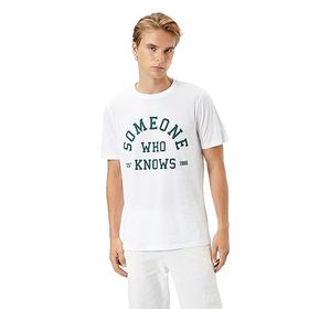 Koton 3SAM10856HK Beyaz Erkek T-shirt