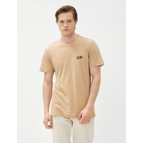 Koton 3SAM10957HK Bej Erkek T-shirt