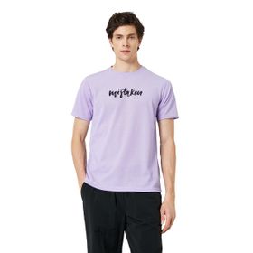 Koton 3SAM10963HK Lila Erkek T-shirt