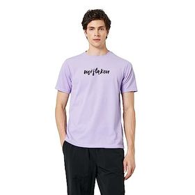 Koton 3SAM10963HK Lila Erkek T-shirt