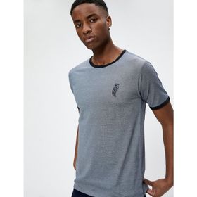 Koton 3SAM10982HK Lacivert Erkek T-shirt