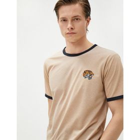 Koton 3SAM10983HK Bej Erkek T-shirt