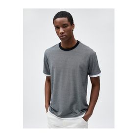 Koton 3SAM10985HK Siyah Erkek T-shirt