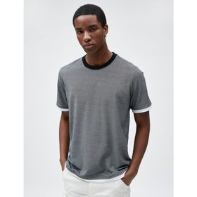 Koton 3SAM10985HK Siyah Erkek T-shirt