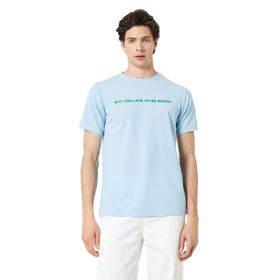 Koton 3SAM10995HK Mavi Erkek T-shirt