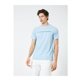 Koton 3SAM10995HK Mavi Erkek T-shirt