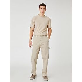 Koton 3SAM11001HK Bej Erkek T-shirt