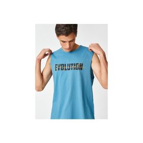 Koton 3SAM30019MK 780 Yeşil Erkek Pamuk Jersey Kolsuz T-Shirt