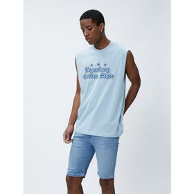 Koton 3SAM30053MK640 Mavi Erkek T-Shirt