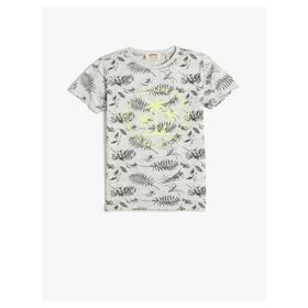 Koton 3SKB10077TK 655 Mavi Erkek Çocuk Pamuk Jersey Kısa Kollu T-Shirt