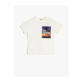 Koton 3SKB10130TK Beyaz Erkek Çocuk T-shirt