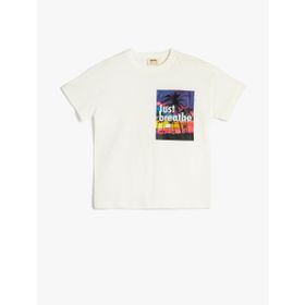 Koton 3SKB10130TK Beyaz Erkek Çocuk T-shirt