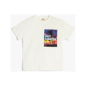 Koton 3SKB10130TK Beyaz Erkek Çocuk T-shirt
