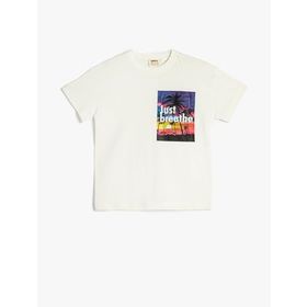 Koton 3SKB10130TK Beyaz Erkek Çocuk T-shirt