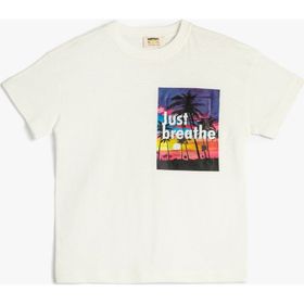 Koton 3SKB10130TK Beyaz Erkek Çocuk T-shirt