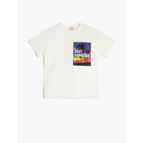 Koton 3SKB10130TK Beyaz Erkek Çocuk T-shirt