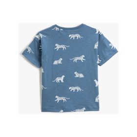 Koton 3SKB10191TK Mavi Erkek Çocuk T-shirt