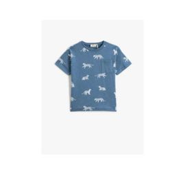 Koton 3SKB10191TK Mavi Erkek Çocuk T-shirt